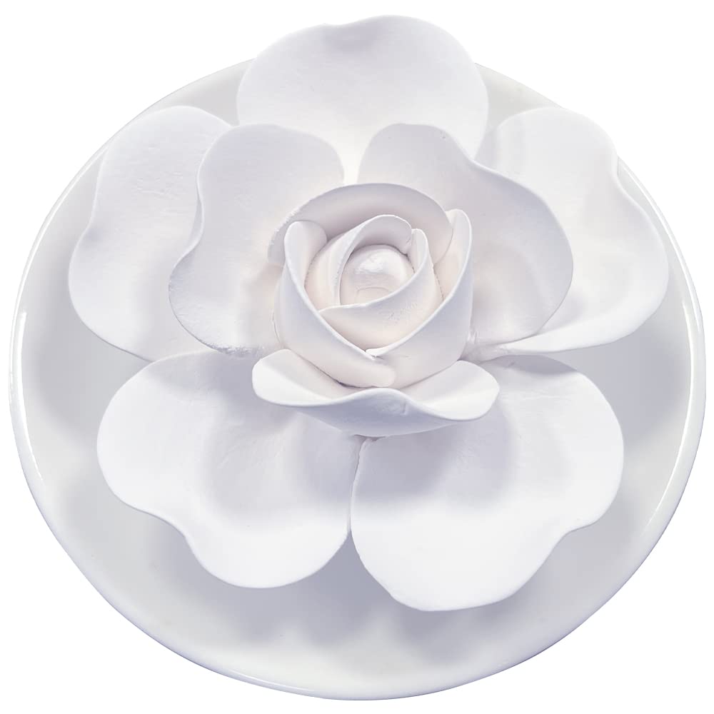 Essential Oil Passive Flower Diffuser -Lotus Flower Porcelain Aromatherapy Diffusers for Small Mini Room, Desk Decorative, Bathroom (Lotus)