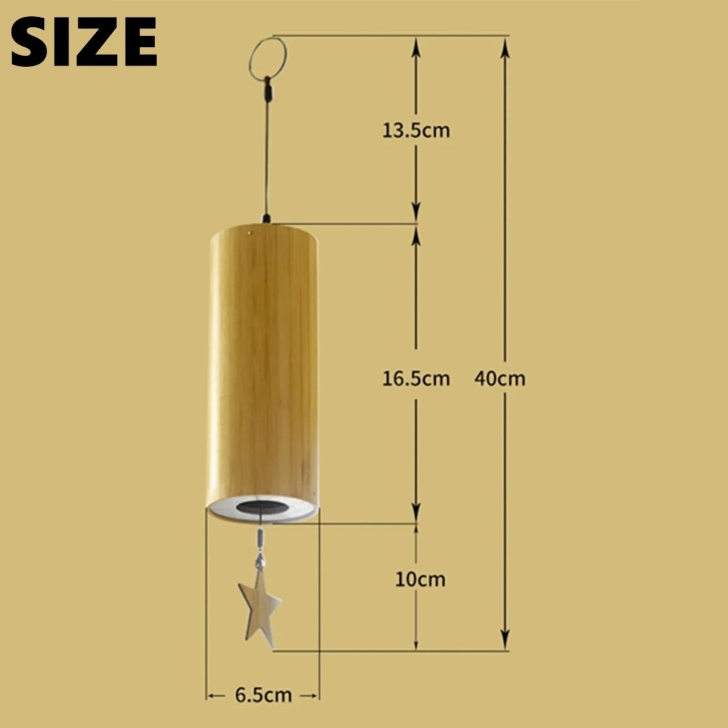 Fay segne Windbell Bambusakkord Wind Chimes Windchime Chime Craft Outdoor Garten Terrasse 8 Stäbchen Notizen Zen Meditation C g dm am Akkord
