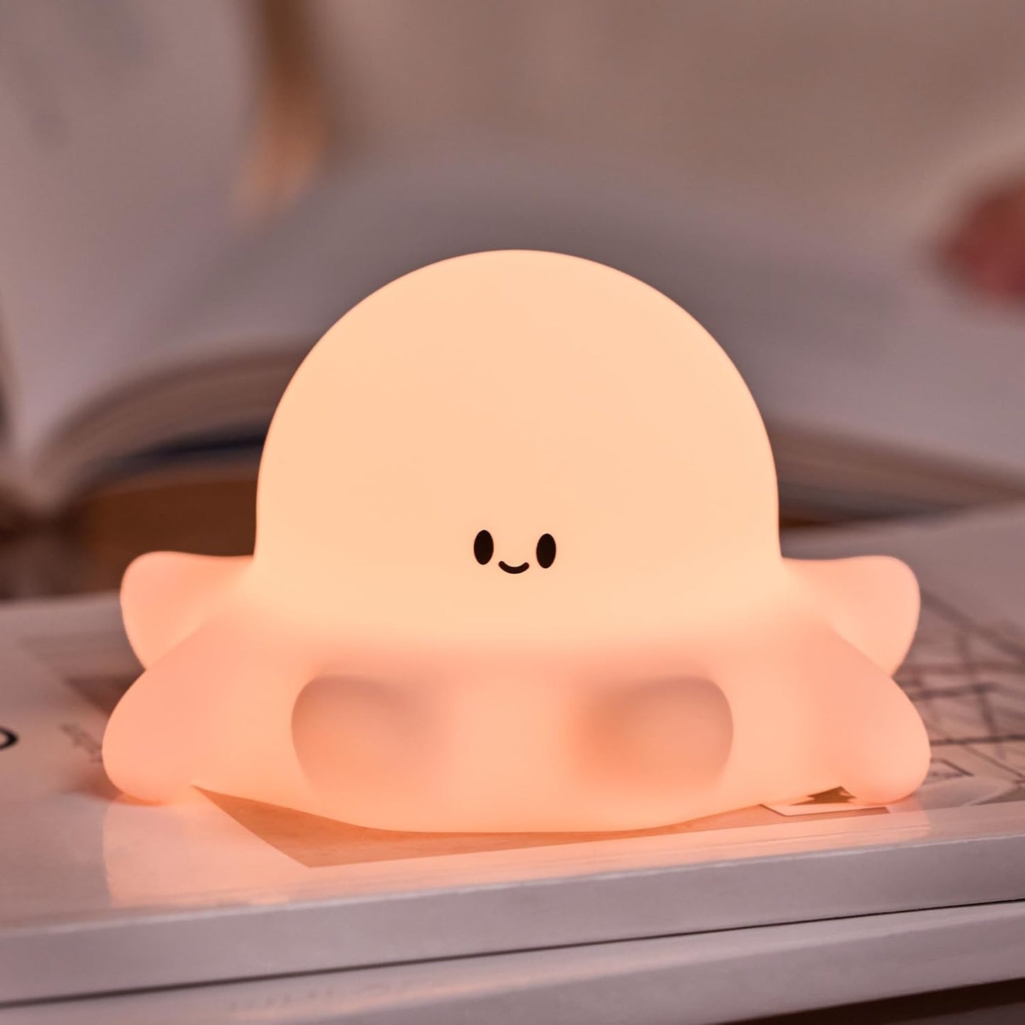 Fox Lamp,Cute Fox Night Light,Dimmable Silicone Animal Nursery Night