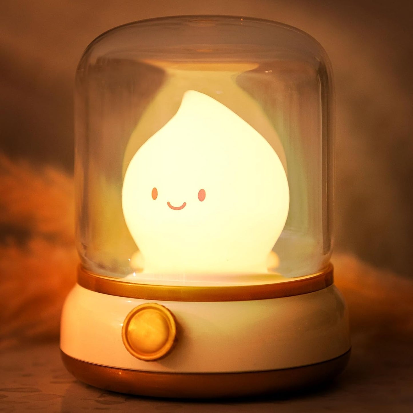Cute Ghost Night Light, Two Modes Warm Yellow Light and Candlelight, Night Light for Kids,Cute Decoration,Kids Lamp,Living Room, Bedroom, Camping, Gifts for Children Christmas, Halloween