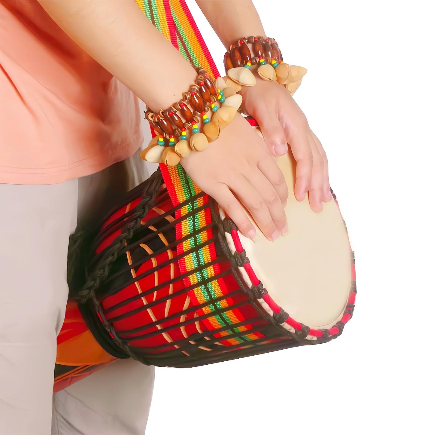 Fay segne Samen Shell Tanzarmbänder, Nussband -Handgelenk Shaker Glocken für Tanz, Yoga, Meditation, ASMR und Soundtherapie
