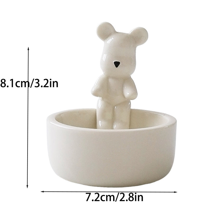 Cross-border ceramic ghost candle holder ins Amazon scented candle cute ghost Nordic style ornament Halloween gift