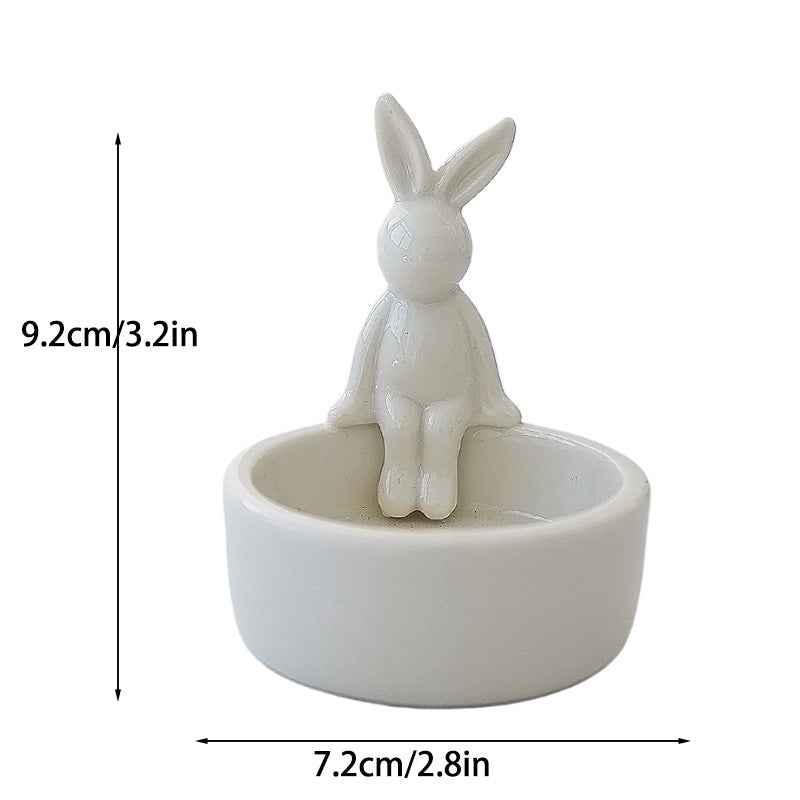 Cross-border ceramic ghost candle holder ins Amazon scented candle cute ghost Nordic style ornament Halloween gift