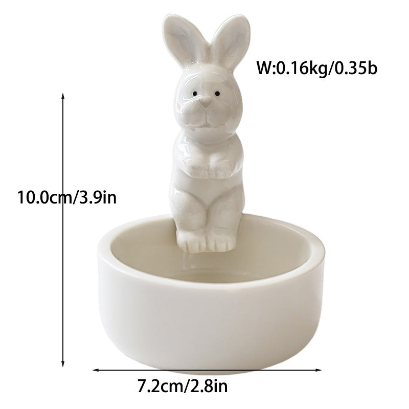 Cross-border ceramic ghost candle holder ins Amazon scented candle cute ghost Nordic style ornament Halloween gift