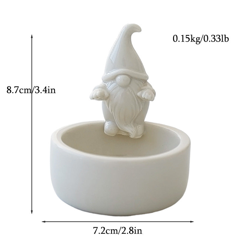 Cross-border ceramic ghost candle holder ins Amazon scented candle cute ghost Nordic style ornament Halloween gift