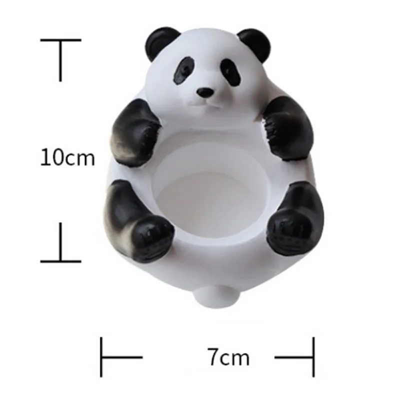 Tea Light Candle Holder, Adorable Panda Candle Holder Ring Holder Jewelry Tray Decorative Stand For Office Table Home 7X10cmab13