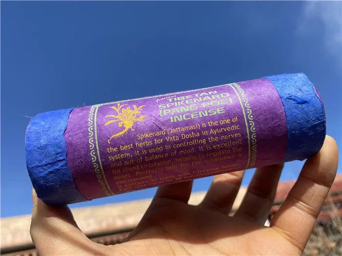 Fay Bless Nepal Short Tube Tibetan Weihrauch - 30 Sticks mit Halter | Natürliches, lang anhaltendes Aroma für Meditation und Entspannung