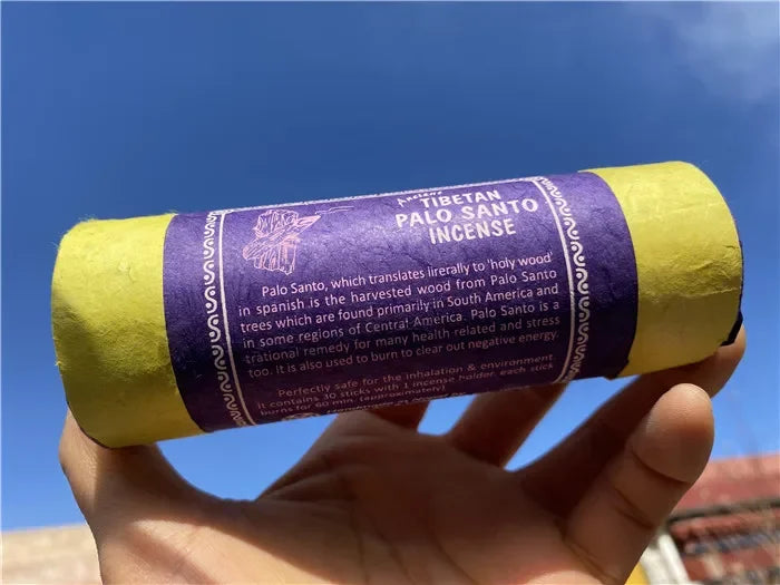 Fay Bless Nepal Short Tube Tibetan Weihrauch - 30 Sticks mit Halter | Natürliches, lang anhaltendes Aroma für Meditation und Entspannung