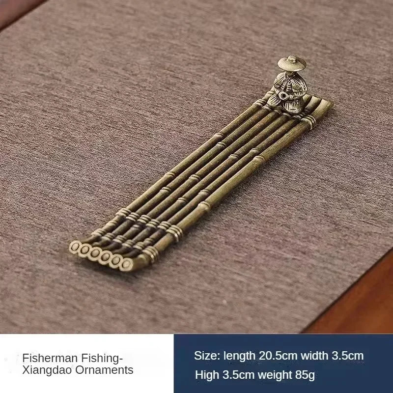 Creative Incense Holder Aromatherapy Ornament Incense Holder Boat Old Men Fishing Japanese Style Incense Stick Burner Home Decor