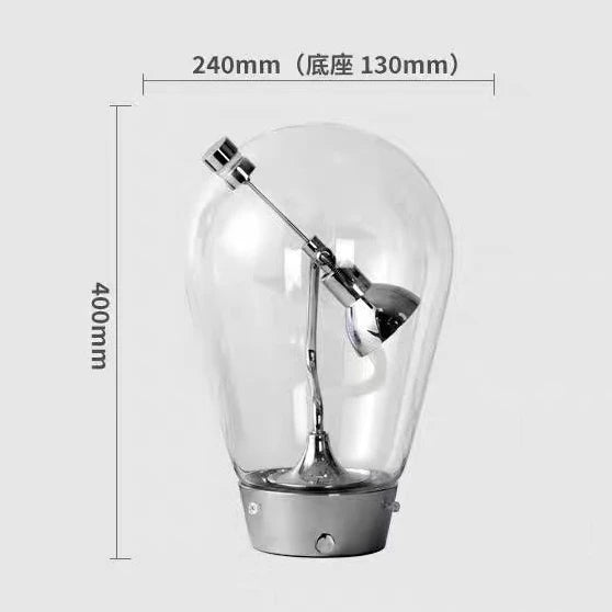 Nordic Modern Bedside Decorative Glass Table Lamp Simple and High-end Touch Switch Bedroom Desk Artistic and Creative LED Light