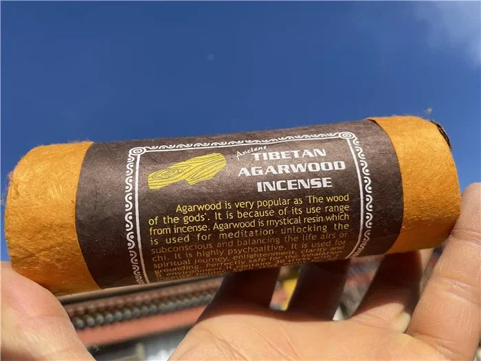Fay Bless Nepal Short Tube Tibetan Weihrauch - 30 Sticks mit Halter | Natürliches, lang anhaltendes Aroma für Meditation und Entspannung