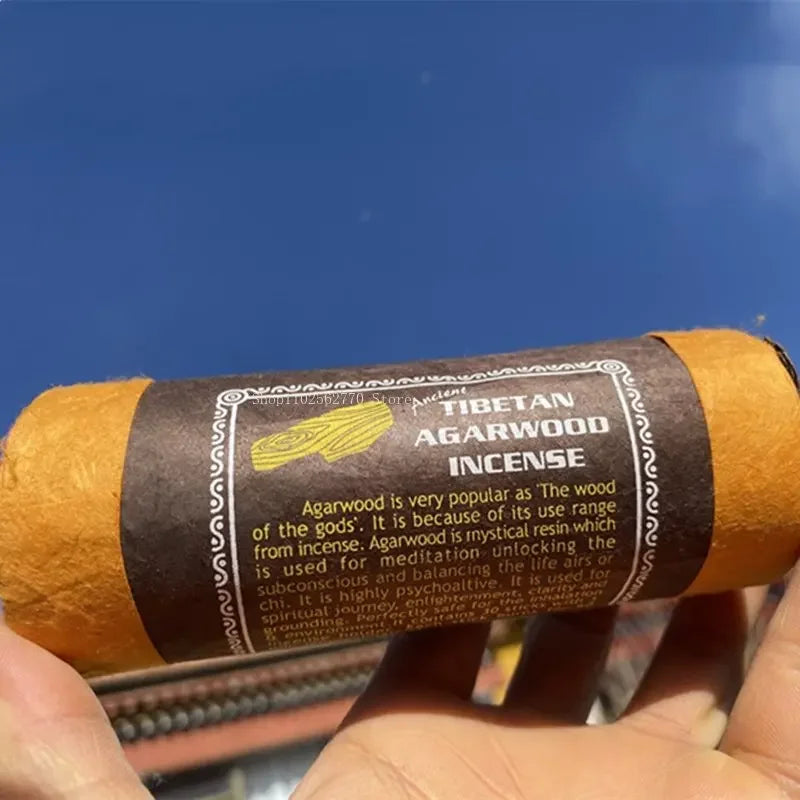 Fay Bless Nepal Short Tube Tibetan Weihrauch - 30 Sticks mit Halter | Natürliches, lang anhaltendes Aroma für Meditation und Entspannung