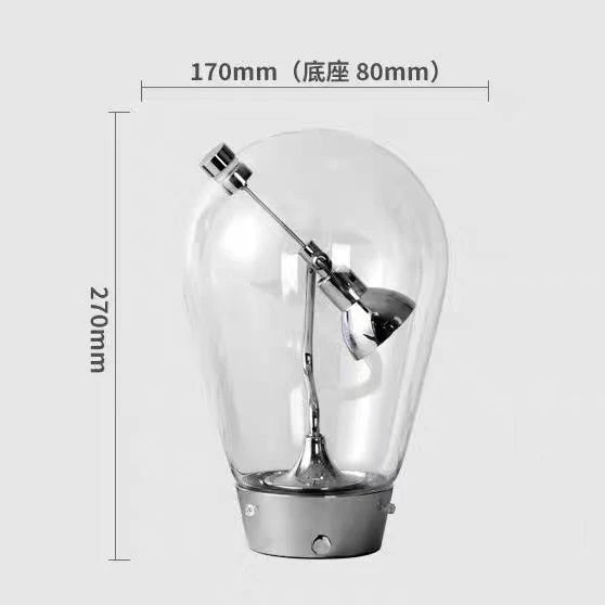 Nordic Modern Bedside Decorative Glass Table Lamp Simple and High-end Touch Switch Bedroom Desk Artistic and Creative LED Light