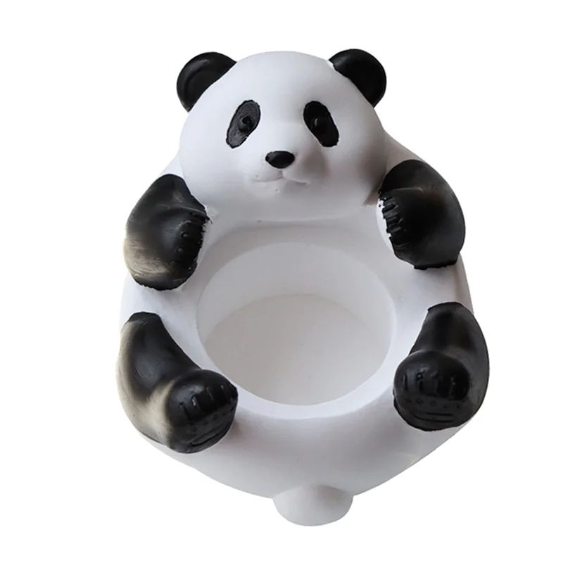 Tea Light Candle Holder, Adorable Panda Candle Holder Ring Holder Jewelry Tray Decorative Stand For Office Table Home 7X10cmab13