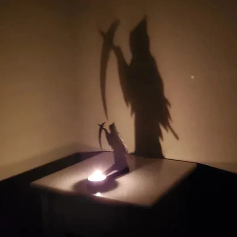 Headless Horseman Shadow Caster Novelty Terror Candle Holder Shadow Projectors Indoor Halloween Decoration