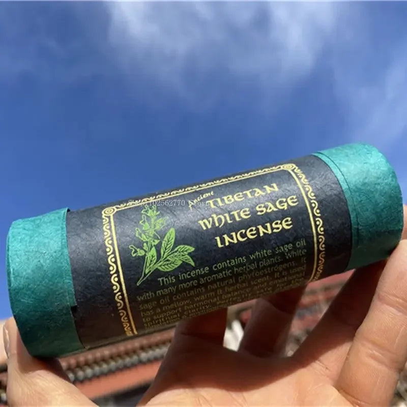 Fay Bless Nepal Short Tube Tibetan Weihrauch - 30 Sticks mit Halter | Natürliches, lang anhaltendes Aroma für Meditation und Entspannung