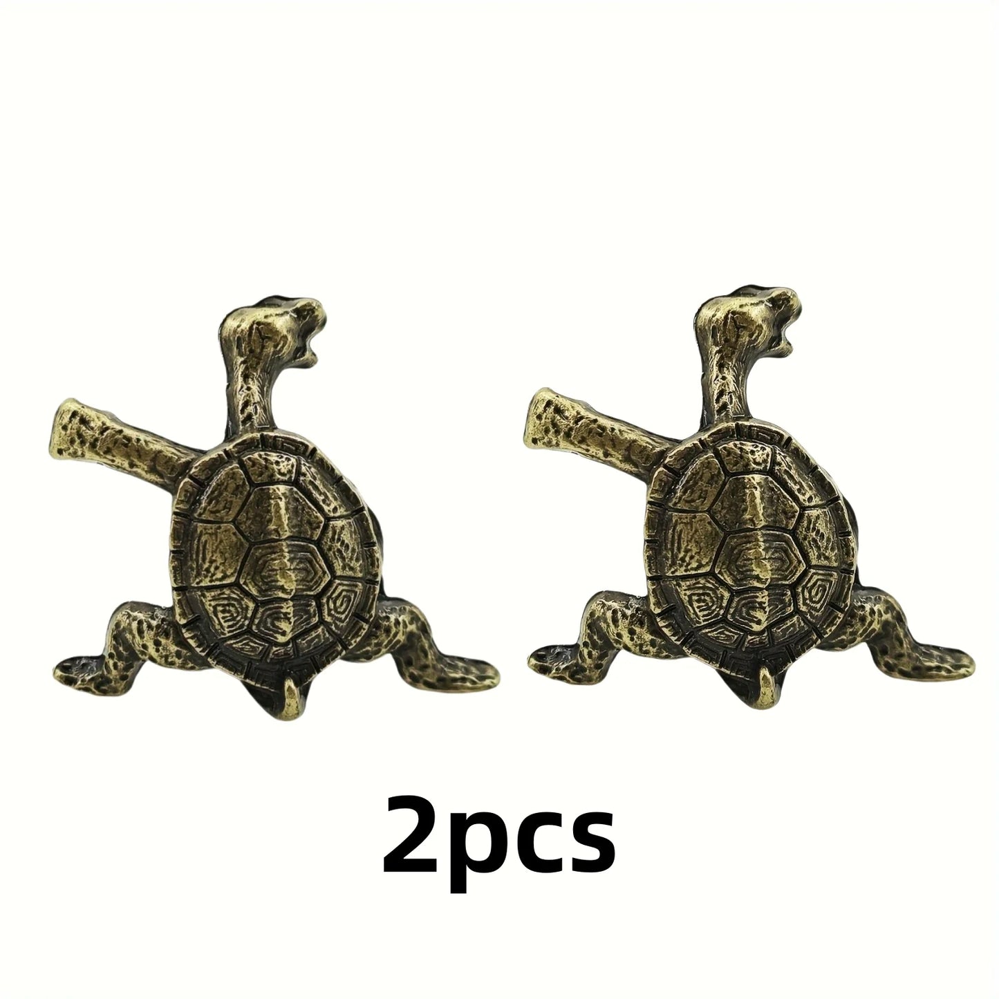 Brass Turtle Incense Burner Kung Fu Style Animal Desktop Ornament Creative Home Decor Retro Craft Meditation Aromatherapy Holder