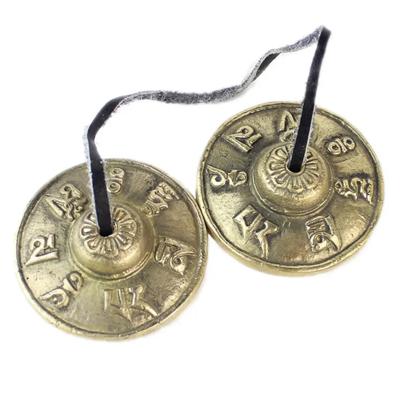 Tibetan Tingsha Cymbals Meditation Gong Sanskrit Brass Chime Bells for Spiritual Healing Mindfulness Yoga Buddhist