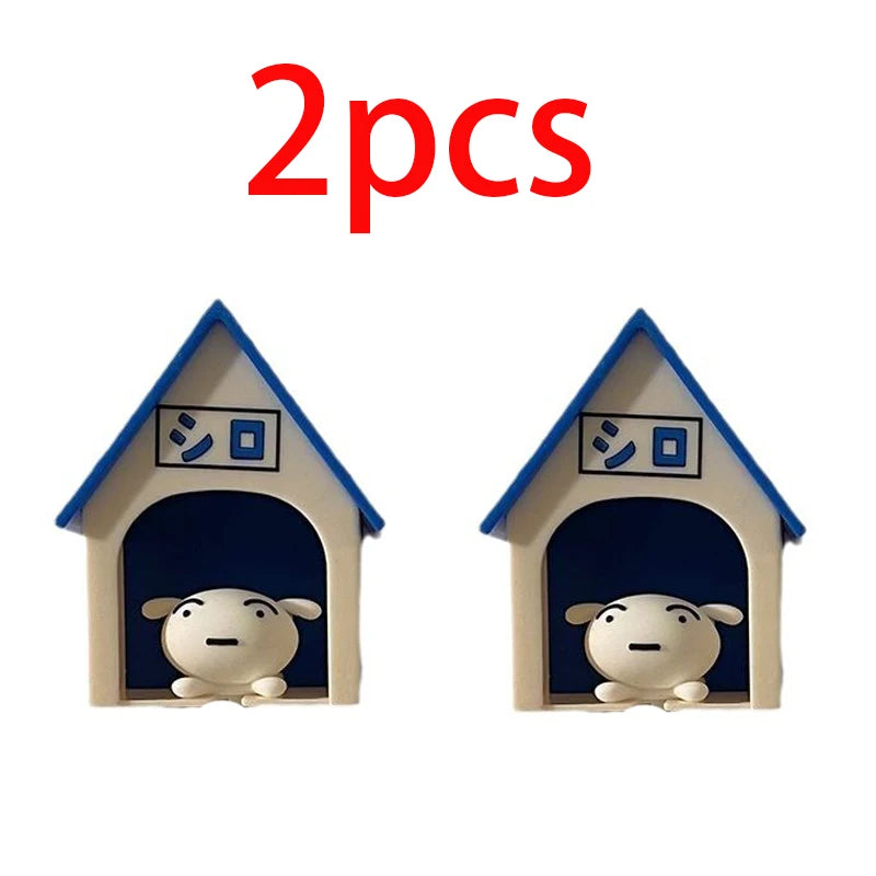 Crayon Shin-chan Kawaii Keychain - Anime Dog Key Hanger & Cartoon Pendant Toy for Children's Gifts