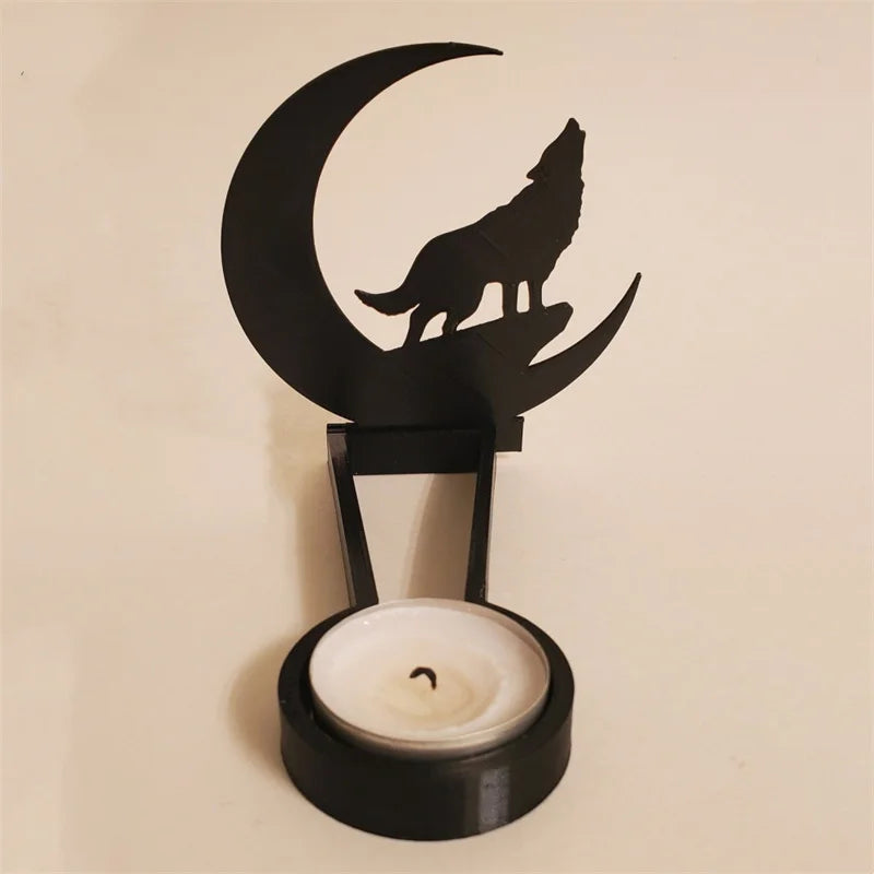 Headless Horseman Shadow Caster Novelty Terror Candle Holder Shadow Projectors Indoor Halloween Decoration