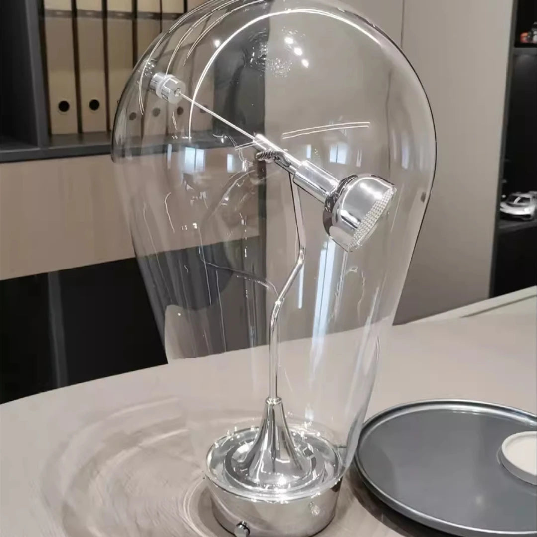 Nordic Modern Bedside Decorative Glass Table Lamp Simple and High-end Touch Switch Bedroom Desk Artistic and Creative LED Light