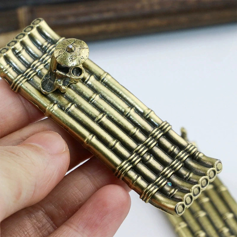Bronze Small Bamboo Raft Incense Burners Ornaments Vintage Incense Base Incense Stick Holder Stand Tray Ash Catcher Plate