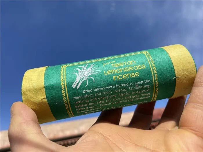 Fay Bless Nepal Short Tube Tibetan Weihrauch - 30 Sticks mit Halter | Natürliches, lang anhaltendes Aroma für Meditation und Entspannung