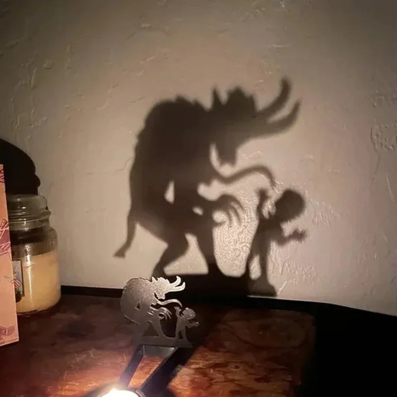 Headless Horseman Shadow Caster Novelty Terror Candle Holder Shadow Projectors Indoor Halloween Decoration