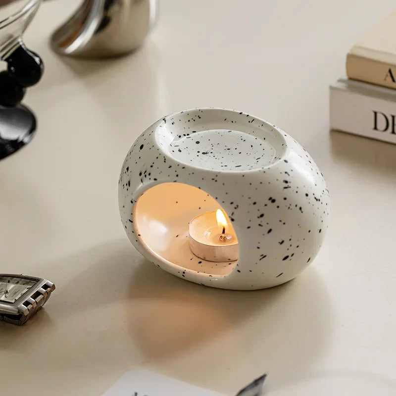 Black Reed diffuser Essential Oil Incense Burner Candle heating holders Household Spa Salon Liqulid Aromatherapy Furnace