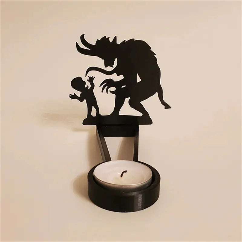 Headless Horseman Shadow Caster Novelty Terror Candle Holder Shadow Projectors Indoor Halloween Decoration