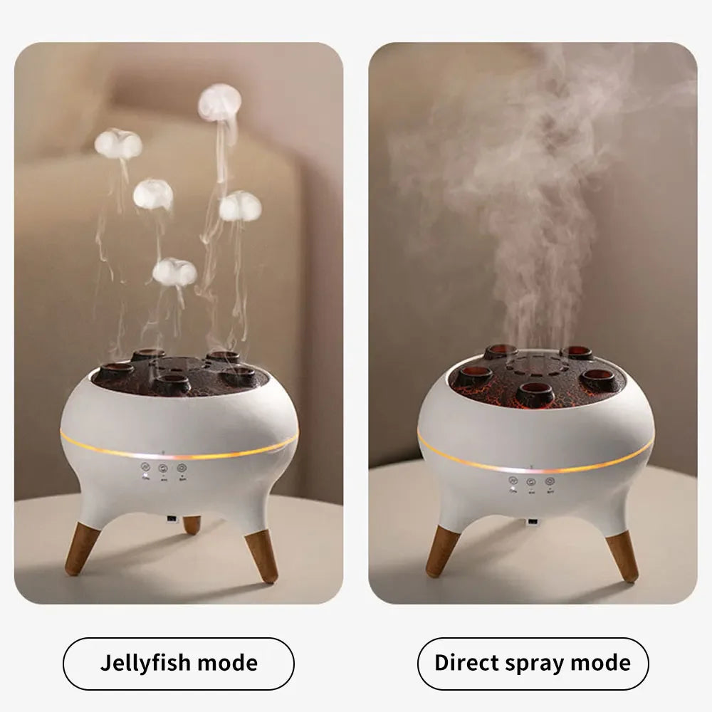 250ml Air Humidifier Dynamic Volcanic Essential Oil Diffuser Remote Control Bedroom Humidifier With 7 Colorful Night Lights