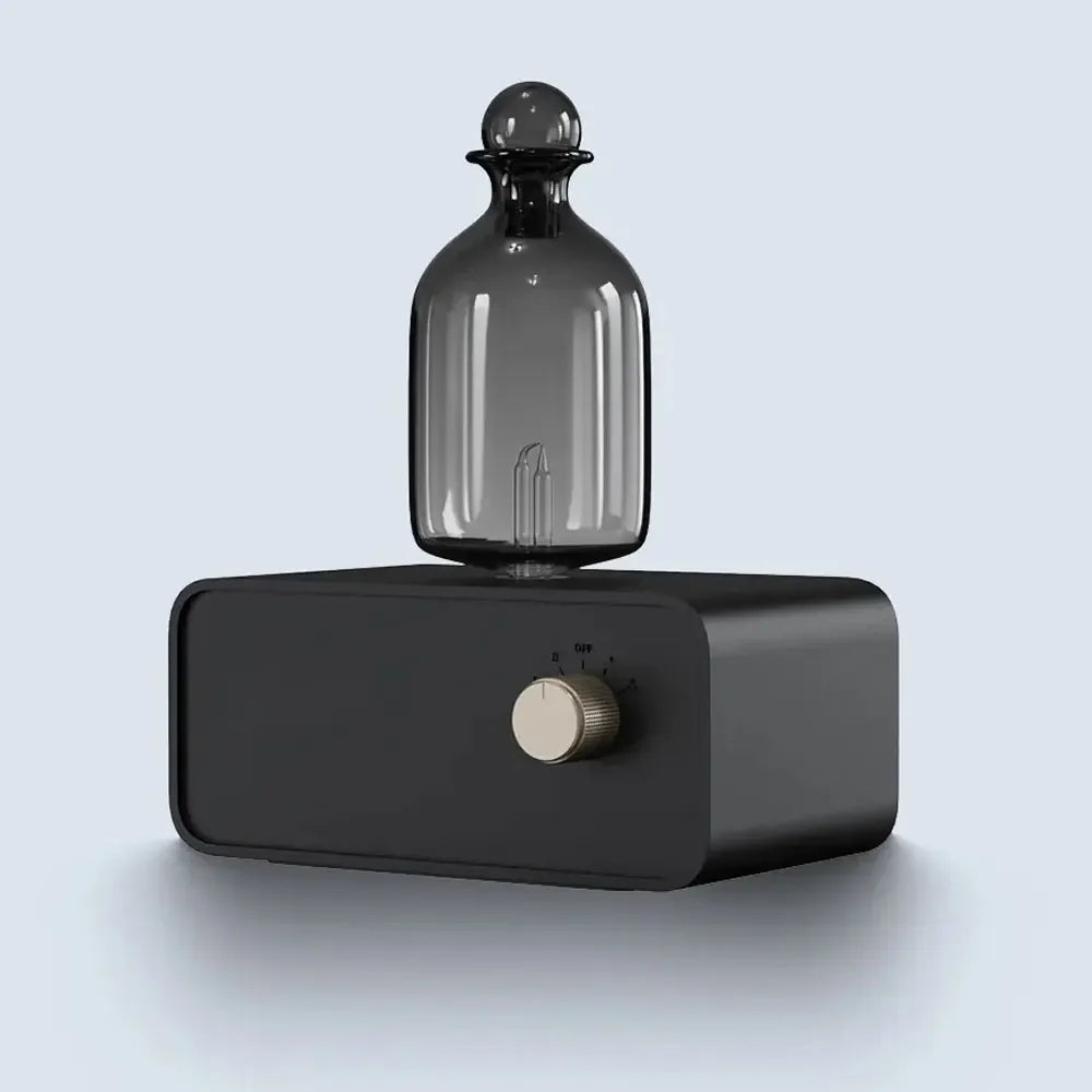 New Essential Oil Diffuser - Waterless Operated Aromatherapy Diffuser for Home Office | Wood & Glass Scent Machine
