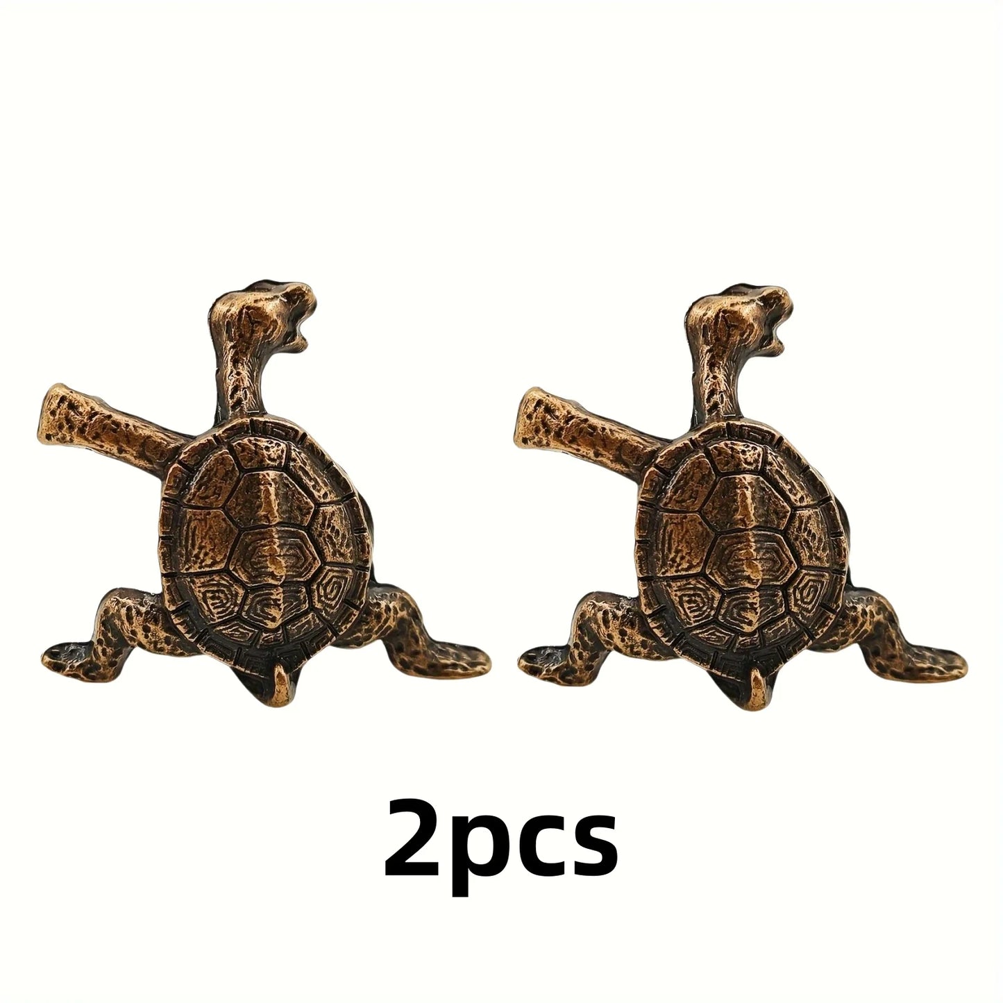 Brass Turtle Incense Burner Kung Fu Style Animal Desktop Ornament Creative Home Decor Retro Craft Meditation Aromatherapy Holder