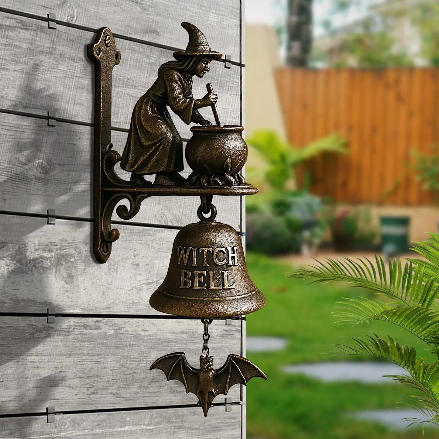 Door Chime Bell Witch Dachshund Retro Doorbell Hangable Manual Ring Decorative Bell For Opening Home Porch Housewarmings Wall