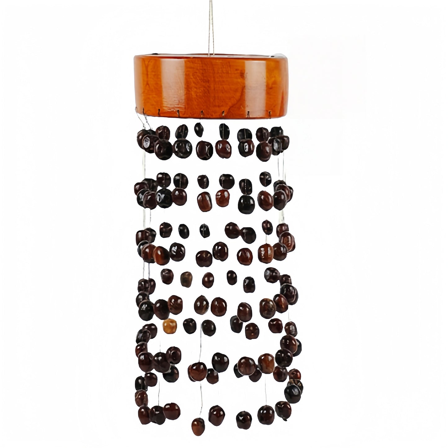 Fay Bless Handcrafted Fruit Shell Wind Chime – Natural Pine & Nut Shell Bell, Sound Healing & Mindful Home Decor for Meditation & Relaxation