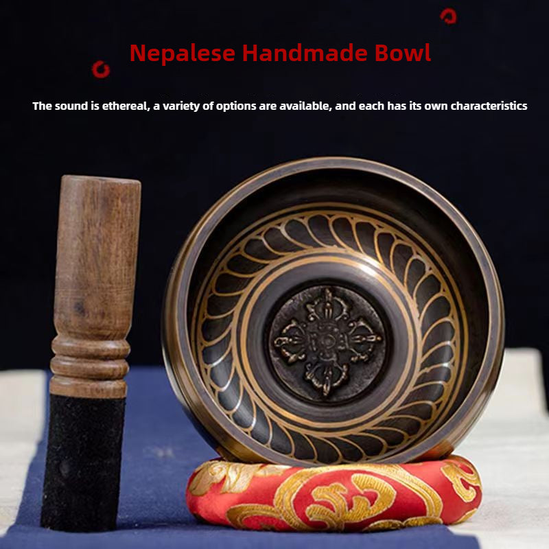 Fay Bless Tibetan Singing Bowl Set - Hand martelé Méditation Sound Bowl avec maillet, coussin et sac - pour le yoga, la pleine conscience
