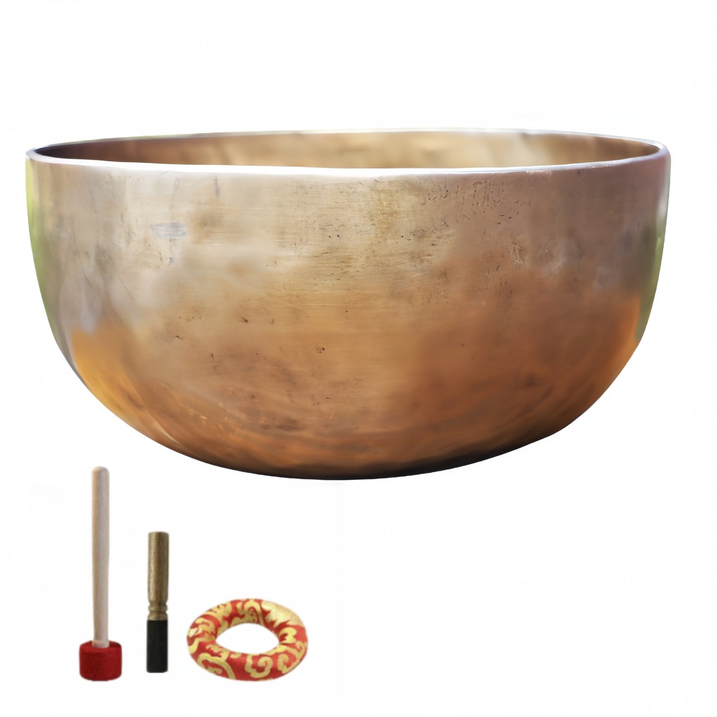 Fay Bless Handmade Nepalese Singing Bowl, Solid Brass Sound Bowl with Mallet & Cushion, Metal Bowl for Yoga, Meditation, Home Use