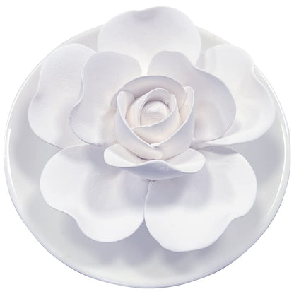 Essential Oil Passive Flower Diffuser -Lotus Flower Porcelain Aromatherapy Diffusers for Small Mini Room, Desk Decorative, Bathroom (Lotus)