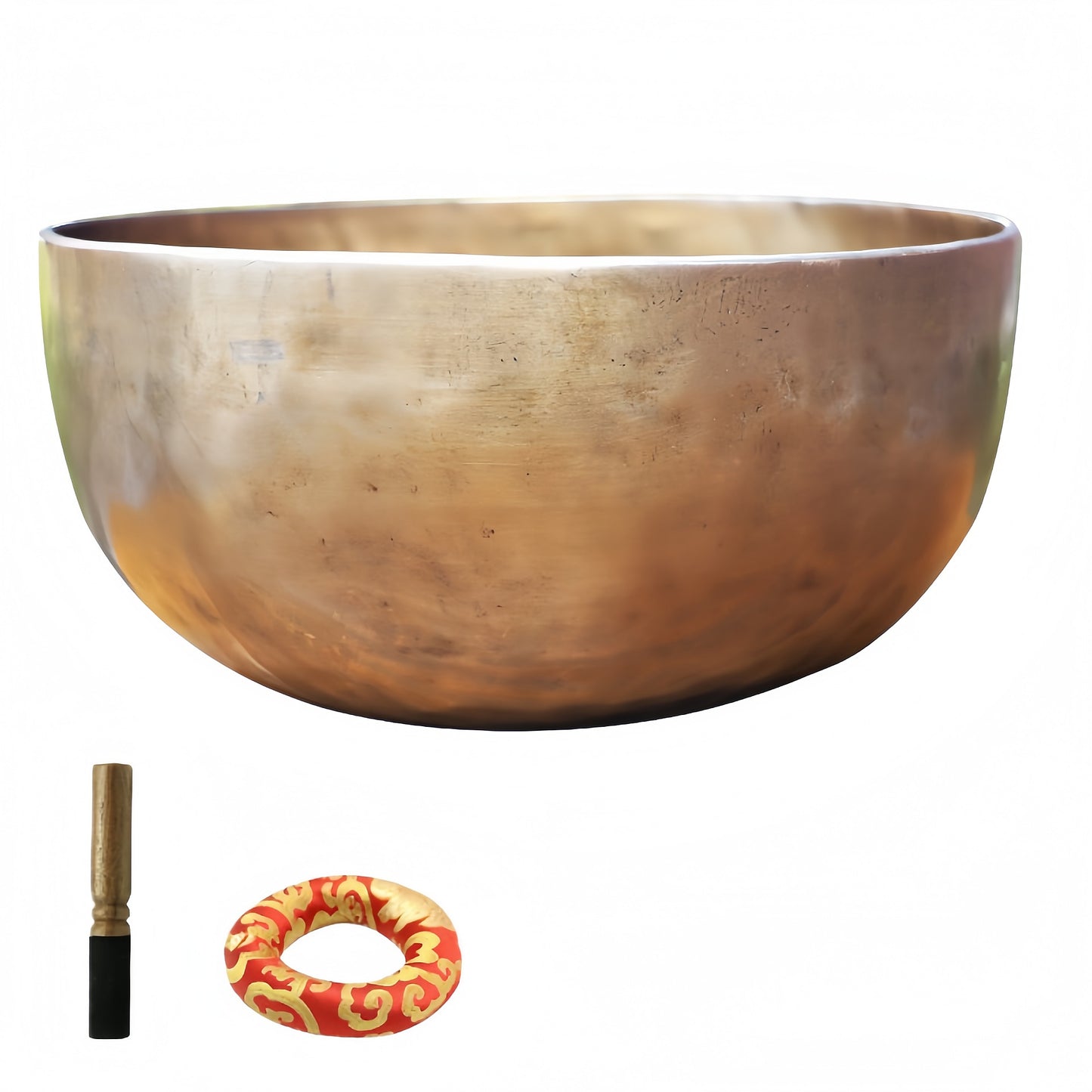 Fay Bless Handmade Nepalese Singing Bowl, Solid Brass Sound Bowl with Mallet & Cushion, Metal Bowl for Yoga, Meditation, Home Use