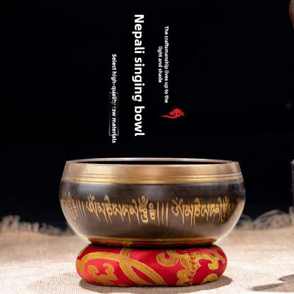 Fay Bless Tibetan Singing Bowl Set – Hand Hammered Meditation Sound Bowl with Mallet, Cushion & Bag – for Yoga, Mindfulness