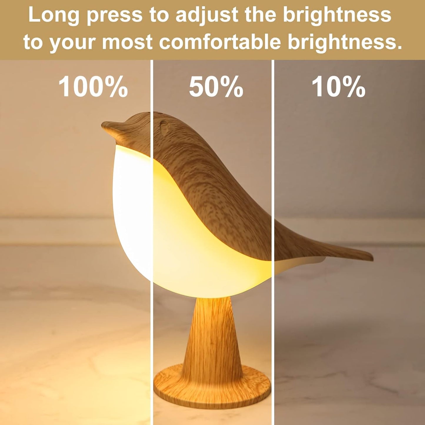 Bedside Lamps Bird Lamp Bird Decorations for The Home Small Lamps for Small Spaces Night Light for Kids ABS Plastic Cute Lamp for Bedroom, Living Room, Kitchen, Outdoor, Office Decor