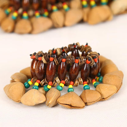 Fay Bless Seed Shell Dance Bracelets, Nut Band Wrist Shaker Bells for Dance, Yoga, Meditation, ASMR and Sound Therapy