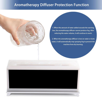 Essential Oil Diffuser,Aromatherapy Diffuser,220ml Ultrasonic Cool Mist Humidifier, Fireplace Colorful Flame Oil Diffusers for Home, Large Room, Office, Timer or Waterless Auto-Off. (White)