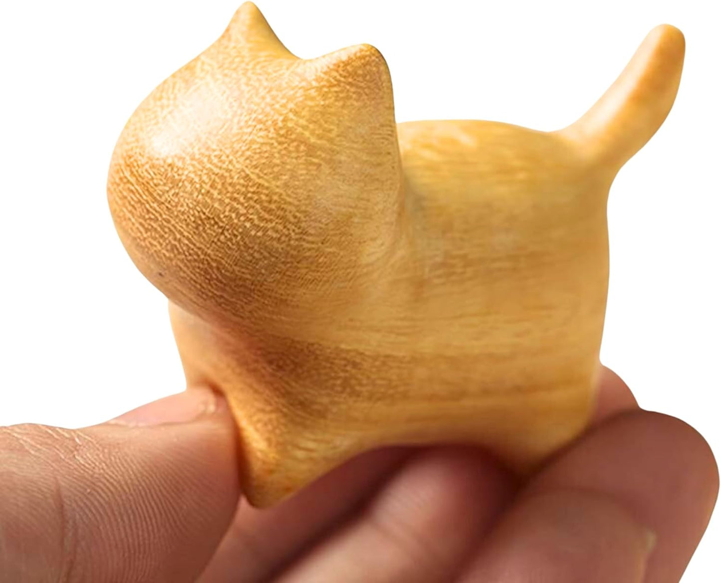 Decorative Sandalwood Cat Figurines for Desks, Home, Office Desk, Gifts, Coffee Tables, Shelves, Bedroom, Cabinets (2 PCS)