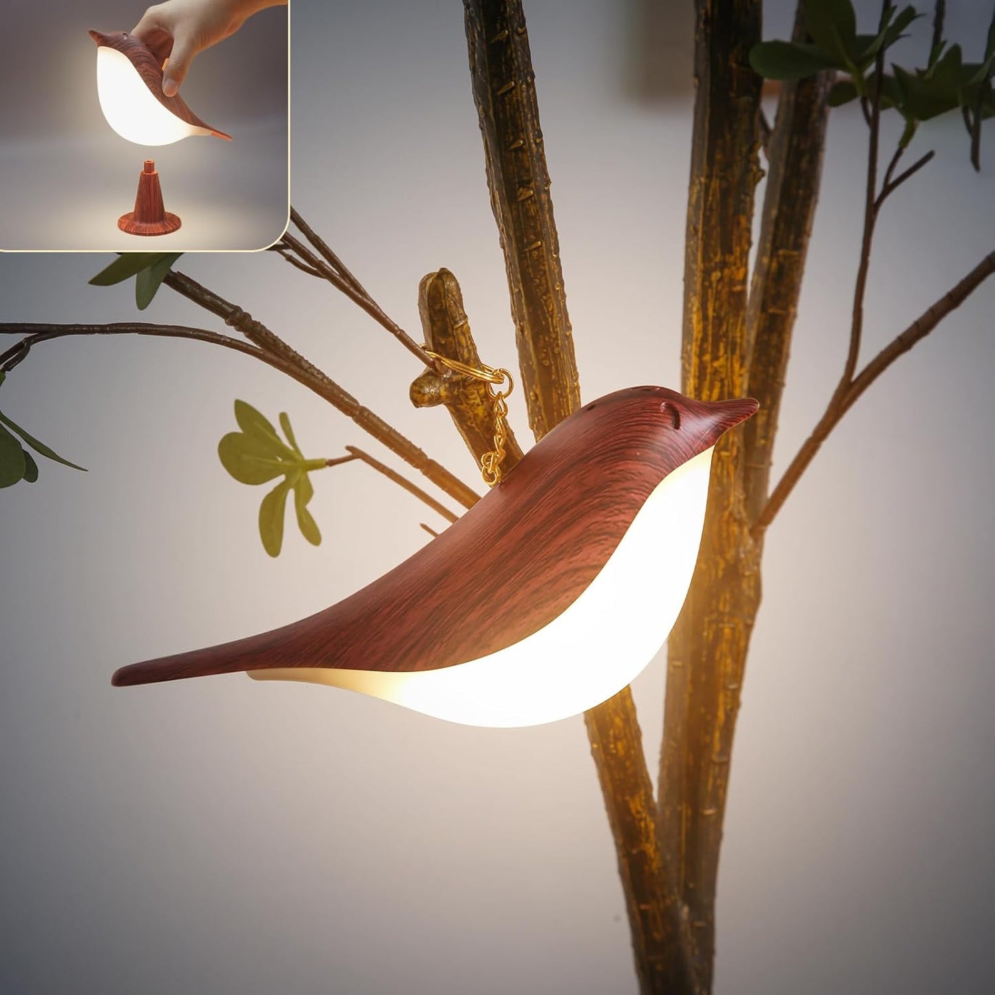 Bedside Lamps Bird Lamp Bird Decorations for The Home Small Lamps for Small Spaces Night Light for Kids ABS Plastic Cute Lamp for Bedroom, Living Room, Kitchen, Outdoor, Office Decor