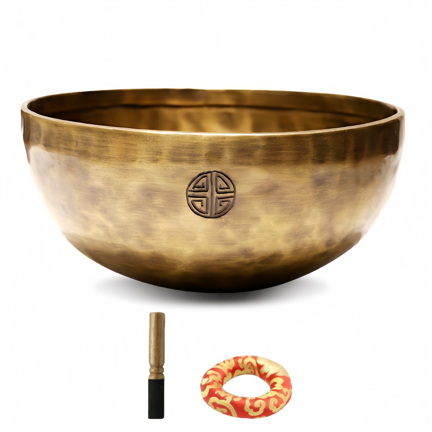 Fay Bless Handmade Tibetan Singing Bowl Set - Full Moon Nepalese Meditation Sound Bowl for Yoga, Chakra Healing, Sound Therapy, Stress Relief