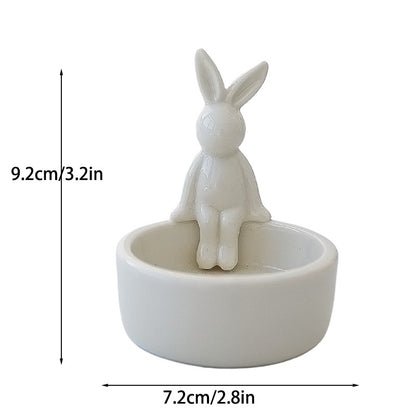 Cross-border ceramic ghost candle holder ins Amazon scented candle cute ghost Nordic style ornament Halloween gift