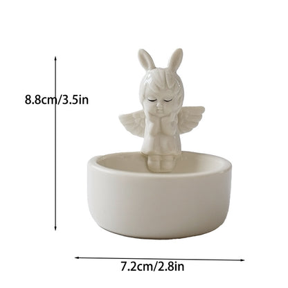 Cross-border ceramic ghost candle holder ins Amazon scented candle cute ghost Nordic style ornament Halloween gift