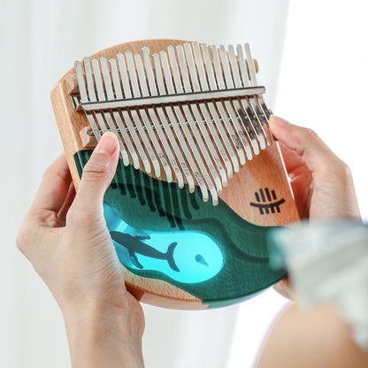 Fay Bless Kalimba Thumb Piano , Portable Mbira Finger Piano, Handcrafted Wood Musical Instrument, Easy to Learn Instrument for Beginners
