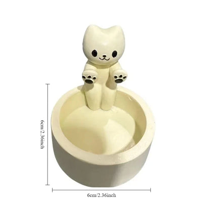 Cute Kitten Candle Candlestick Cartoon Cat Aromatherapy Candle Holder Durable Birthday Gift Ornament